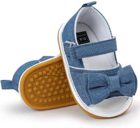 img 4 attached to 👶 Premium Lace Baby Sandals: Stylish Open Toe Shoes for Infant Girls & Boys- Soft Sole, Slip-resistant & Ideal for Wedding, Dress Up & Summer