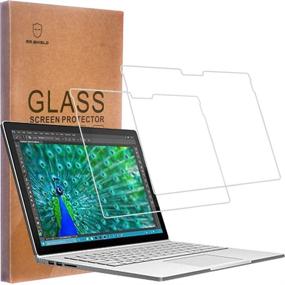 img 2 attached to 📱 Mr.Shield [2-ПАКЕТА] Защитное стекло для экрана Microsoft Surface Book [только 13,5 дюймов] - Ультратонкое 0,3 мм, жёсткость 9H, круглые края 2.5D | Пожизненная замена