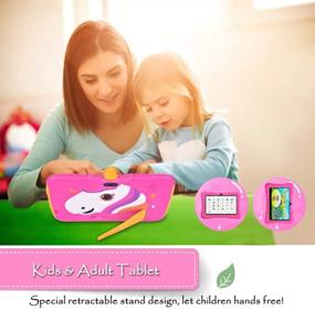 img 2 attached to 👧 Kid-Friendly Tablet: 7 inch Tablet for Kids with 2GB RAM, 16GB ROM, Android 9.0, Parent Control, HD Display, WiFi, Google Playstore, Rose