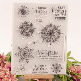 img 2 attached to ❄️ Merry Christmas Snowflake Sayings & Greetings Clear Stamps: Ideal for Christmas Card Making, Decoration, Scrapbooking, and Craft Projects