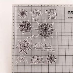 img 1 attached to ❄️ Merry Christmas Snowflake Sayings & Greetings Clear Stamps: Ideal for Christmas Card Making, Decoration, Scrapbooking, and Craft Projects