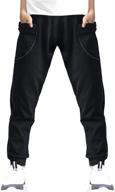 👖 premium cotton jogger sports sweatpants with pockets for boys' clothing - perfect athletic wear for active youngsters logo