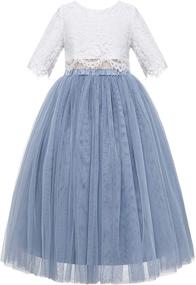 img 2 attached to 💃 Elegant Crossed Straps Dresses for Bridesmaid Girls - Ekidsbridal Girls' Clothing Collection