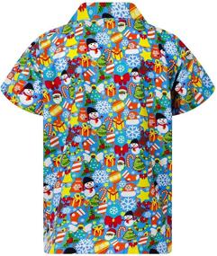 img 3 attached to 🎅 Funky Hawaiian Shirt Christmas Gingerbread Men's Shirts