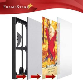 img 3 attached to 🖼️ Harmony Collection: Black FrameStarr 8x10 Picture Frames - Set of 3, Modern Front-Loading Style for Tabletop or Wall Mounting