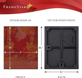 img 1 attached to 🖼️ Harmony Collection: Black FrameStarr 8x10 Picture Frames - Set of 3, Modern Front-Loading Style for Tabletop or Wall Mounting