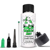 🐻 bearly art precision craft glue - mini size - 2fl oz with tip kit - clear drying - metal tip - wrinkle & crack resistant - strong hold - made in usa logo