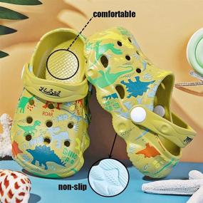 img 1 attached to 👦 Kids Cute Clogs Cartoon Garden Shoes: Indoor Outdoor Water Slides for Boys and Girls