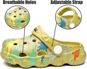 img 3 attached to 👦 Kids Cute Clogs Cartoon Garden Shoes: Indoor Outdoor Water Slides for Boys and Girls