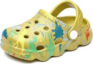 👦 kids cute clogs cartoon garden shoes: indoor outdoor water slides for boys and girls logo