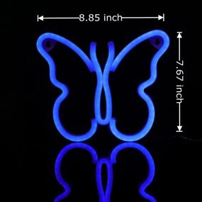 img 1 attached to 🦋 ifreelife Neon Sign: Butterfly Wall Art Decor with LED Night Light for Bedroom, Teen Girls Room, Man Cave, Bar, Wedding – Trendy, Aesthetic Styling