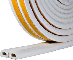 img 2 attached to 🌬️ Frost King V25WA D-Section Rubber Self-Stick Weatherseal Tape: White, 5/16"W x 1/4"T x 17 ft L, Effective Weatherproofing Solution