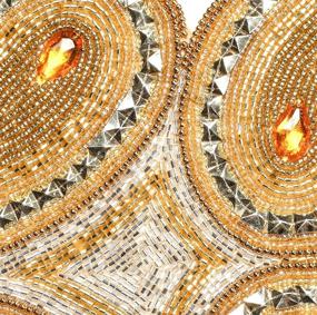 img 2 attached to Beaded Embroidery Runner: Enhancing Your Decor with Scrolled Elegance