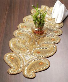 img 3 attached to Beaded Embroidery Runner: Enhancing Your Decor with Scrolled Elegance