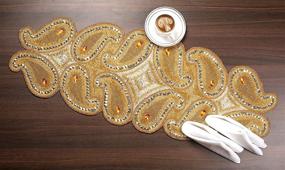 img 4 attached to Beaded Embroidery Runner: Enhancing Your Decor with Scrolled Elegance