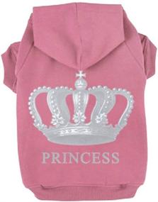 img 4 attached to 👑 EXPAWLORER Princess Dog Cat Fleece Sweatshirt Hoodies: Royalty-inspired Comfort for Your Pet's Purrfect Style