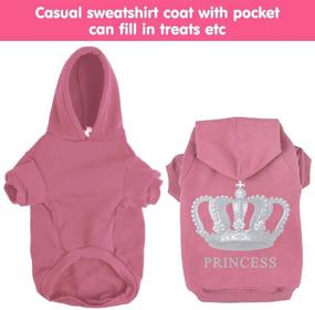 img 2 attached to 👑 EXPAWLORER Princess Dog Cat Fleece Sweatshirt Hoodies: Royalty-inspired Comfort for Your Pet's Purrfect Style