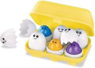 kidoozie peek n peep eggs - interactive, stimulating, tactile sorting/stacking toy for toddlers 12+ months - multi logo