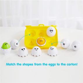 img 1 attached to Kidoozie Peek N Peep Eggs - Interactive, Stimulating, Tactile Sorting/Stacking Toy for Toddlers 12+ Months - Multi