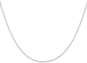 img 2 attached to Verona Jewelers 925 Sterling Silver Italian 1.5MM and 2MM Silver Bead Ball Chain Necklace Set, High-Quality Sterling Silver Bead Necklace, Stylish Silver Ball Necklaces for Women and Men, Italian Bead Necklace Collection, Solid Dog Tag Chain Army Necklace