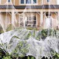 🕸️ spooktacular 1000 sqft stretch spider web - perfect for indoor and outdoor halloween decorations & theme parties! логотип