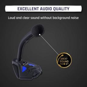 img 3 attached to 🎙️ KLIM Voice V2 USB Gaming Microphone with Enhanced Sound Quality | 2021 Edition | Ideal for Gaming, Recording, Speech Recognition, Streaming, YouTube Podcast | Compatible with PC, Mac, PS4 | Blue Mic