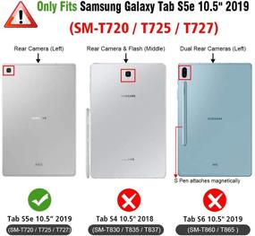 img 3 attached to 📱 Fintie 10.5 Samsung Galaxy Tab S5e Case 2019, SM-T720/T725/T727 Model - Multi-Angle Viewing Stand Cover with Pocket, Auto Sleep Wake Feature, Indigo
