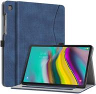 📱 fintie 10.5 samsung galaxy tab s5e case 2019, sm-t720/t725/t727 model - multi-angle viewing stand cover with pocket, auto sleep wake feature, indigo logo