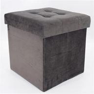 foldable storage ottoman upholstered footstool logo