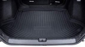 img 4 attached to Waterproof Black Cargo Liner Trunk Floor Mat Protector for 2016-2020 Honda Civic Sedan by Kaungka (Not Compatible with Honda Civic Hatchback)