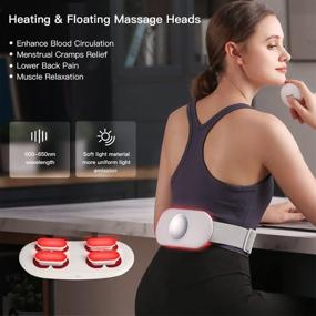 img 1 attached to 💪 Cordless Slimming Belt with Heat & Massage Modes, Smart Remote Control Heating Massager for Abdomen, Waist, and Back, Enhancing Blood Flow, Weight Loss, and Pain Relief