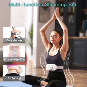 img 3 attached to 💪 Cordless Slimming Belt with Heat & Massage Modes, Smart Remote Control Heating Massager for Abdomen, Waist, and Back, Enhancing Blood Flow, Weight Loss, and Pain Relief