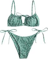 👙 zaful women's ribbed ruched swimwear: aesthetic swimwear for women in swimsuits and cover-ups logo
