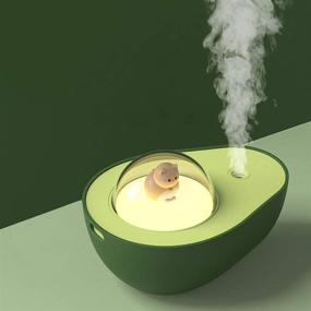 img 4 attached to SHANGSKY Mini USB Humidifier: Avocado Shape with Night Light & Cat Crystal Ball - Perfect Gift for Family and Friends