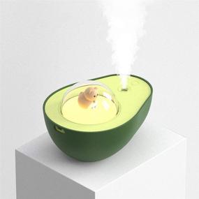 img 3 attached to SHANGSKY Mini USB Humidifier: Avocado Shape with Night Light & Cat Crystal Ball - Perfect Gift for Family and Friends