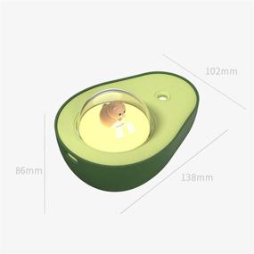 img 2 attached to SHANGSKY Mini USB Humidifier: Avocado Shape with Night Light & Cat Crystal Ball - Perfect Gift for Family and Friends