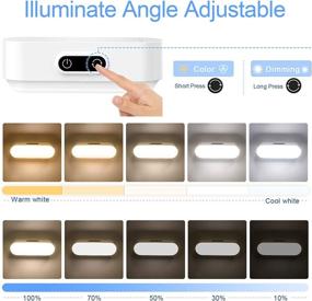 img 2 attached to FERSWE Rechargeable Touch Lights - Adjustable Color Temperature/Brightness, Battery Operated LED 🔦 Tap Lights for Closet, Bedside, Bedroom - Magnet Stick on Cabinet Lighting for Cupboard