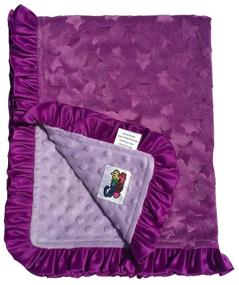 img 1 attached to Adorable Reversible Minky Velboa Stroller Blanket for Baby Girls - Choose Color!