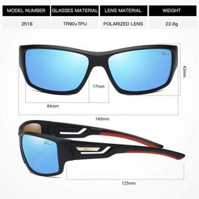 img 3 attached to Polarized TR90 Sports Sunglasses for Men and Women - Unbreakable Frame, Ideal for Running, Cycling, Baseball