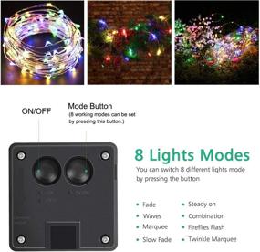 img 4 attached to 🌞 SOLARBABY Solar Fairy Lights: 72 Ft 200 LED Outdoor Solar Christmas Lights, Waterproof Copper Wire String Lights for Holiday Party Garden Patio Wedding, Multi-Color