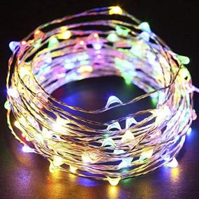 img 3 attached to 🌞 SOLARBABY Solar Fairy Lights: 72 Ft 200 LED Outdoor Solar Christmas Lights, Waterproof Copper Wire String Lights for Holiday Party Garden Patio Wedding, Multi-Color