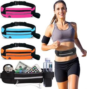 img 3 attached to 🏃 Wameay Sports Pocket Belt - Ideal for Running, Jogging, Gym, Outdoor Activities, Hiking, Skiing - Portable Purse for Personal Necessities and Water Bottles (Pink)