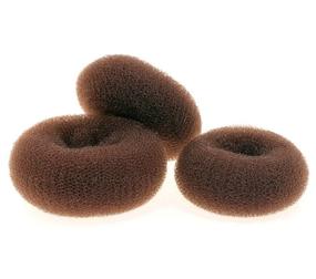 img 4 attached to 👧 AJOY Bun Maker for Hair: 3 Sizes (S/M/L, 2-4 inch), Ideal for Kids & Girls, Ballet Bun Net Form, Brown