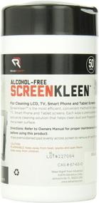 img 2 attached to 🧽 Alcohol-Free ScreenKleen by Read Right - 50 Wipes per Tub (RR1491)