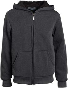 img 2 attached to Coney Island Sherpa Lined Full Zip Sweatshirt: A Trendy Choice for Boys' Fashion Hoodies & Sweatshirts