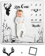 коврик для милых малышей "rockabye resources baby milestone blanket логотип