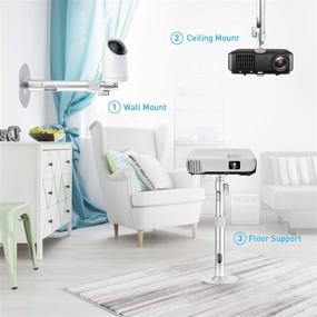 img 3 attached to Effortless Flexible Viewing: Universal Projector Mount with 360° Rotation and Extendable Arm