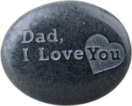 🎁 премиальные гравированные вдохновляющие камни на день отца: выражение любви отцу - sunyik black, упаковка из 1 шт. (1,3-2 дюйма) логотип