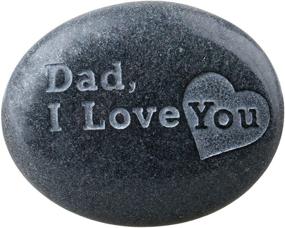 img 4 attached to 🎁 Премиальные гравированные вдохновляющие камни на День отца: выражение любви отцу - SUNYIK Black, упаковка из 1 шт. (1,3-2 дюйма)