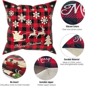 img 3 attached to Pantula Christmas Pillowcase Farmhouse Decorations
